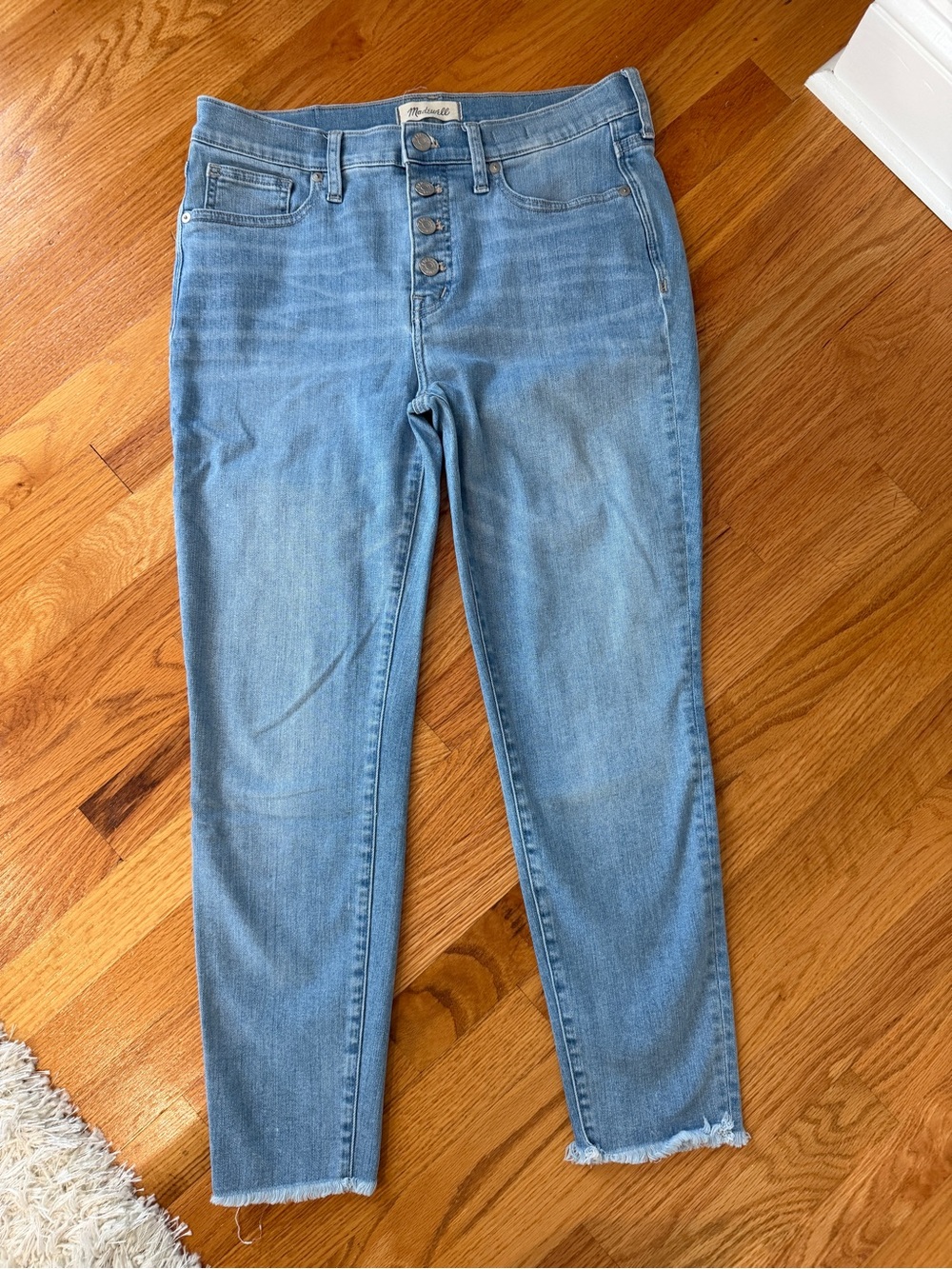 Madewell Light Blue High-Rise Button-Fly Skinny Jeans